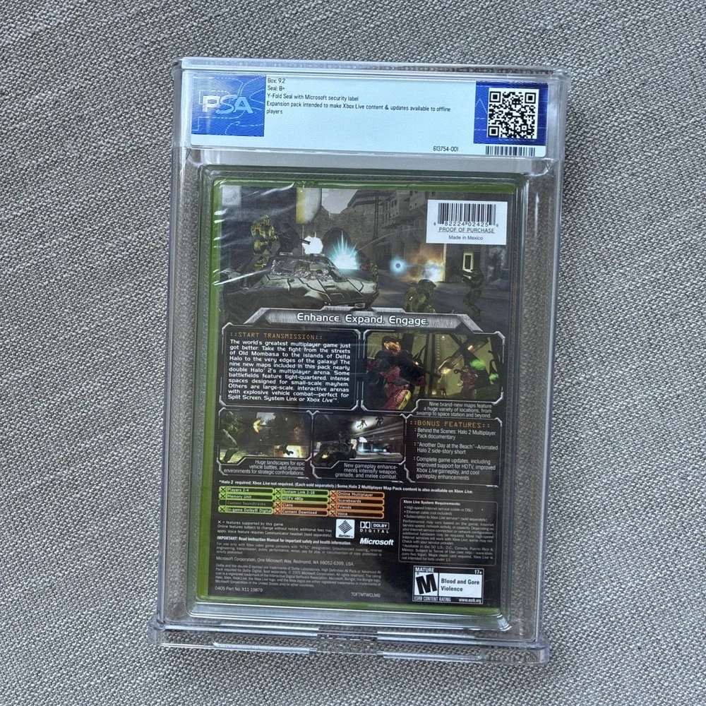Halo 2 Multiplayer Map Pack • PSA 9.2 B+ • Xbox • Sealed Graded Game